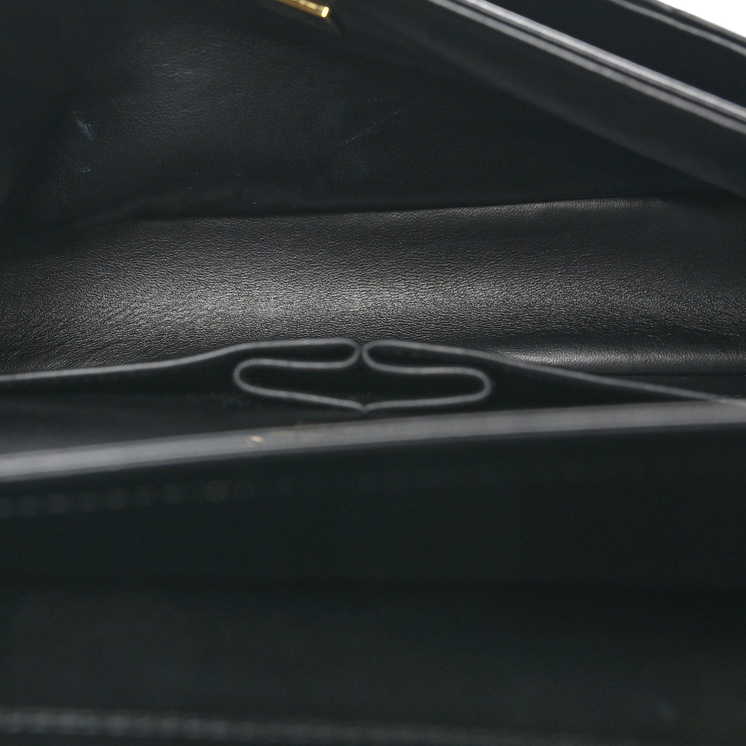 Chanel Lambskin Quilted Medium Double Flap Black White 5 of 11