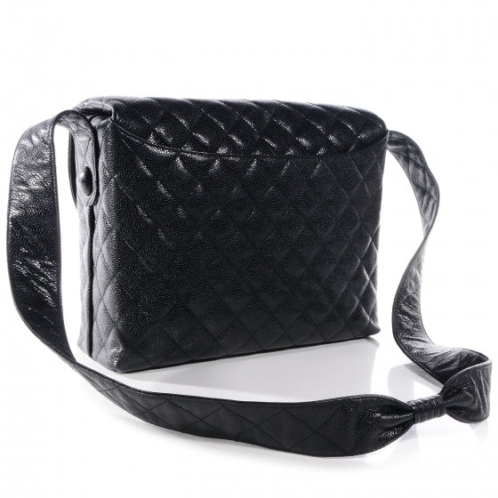 Caviar Quilted Crossbody Bag Black
