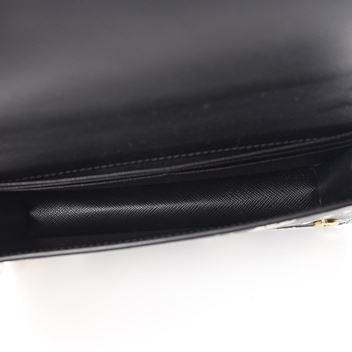 Saffiano Triangle Logo Mermaid Print Mini Crossbody Bag Black