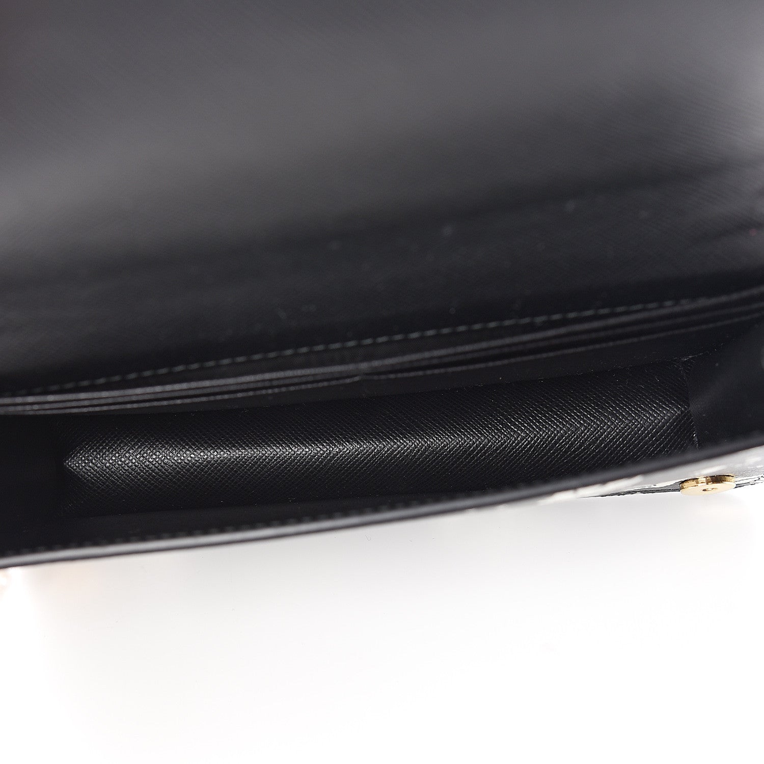 Prada Saffiano Triangle Logo Mermaid Print Mini Crossbody Bag Black 4 of 8