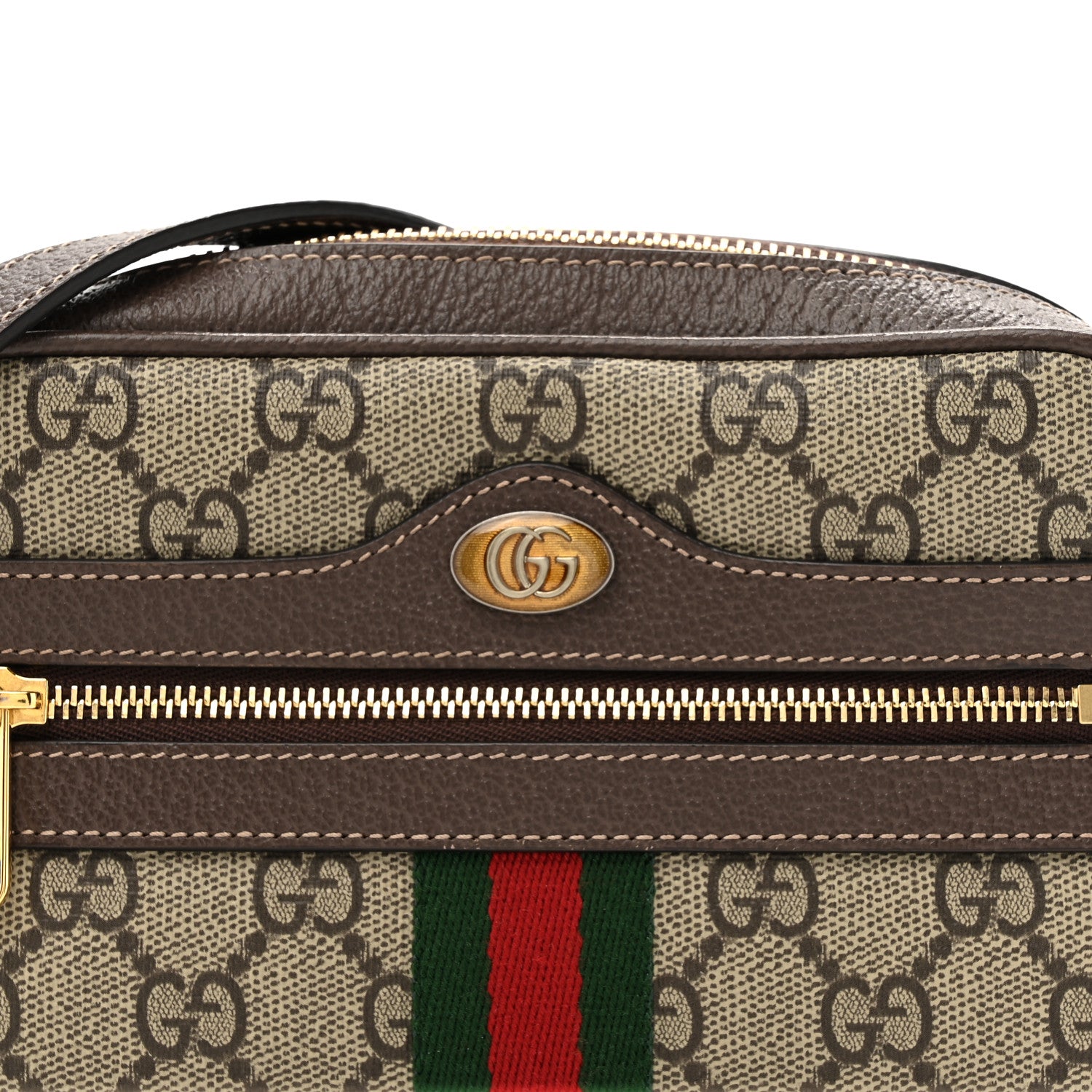 Gucci GG Supreme Monogram Web Mini Ophidia Shoulder Bag Brown 8 of 13