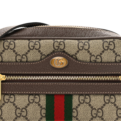 Gucci GG Supreme Monogram Web Mini Ophidia Shoulder Bag Brown 8 of 13