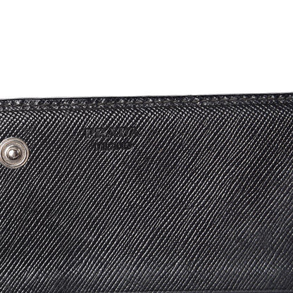 Prada Saffiano Continental Flap Wallet Black 6 of 8