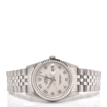 Rolex Stainless Steel 18K White Gold 36mm Oyster Perpetual Datejust Watch White Jubilee 16234 3 of 7
