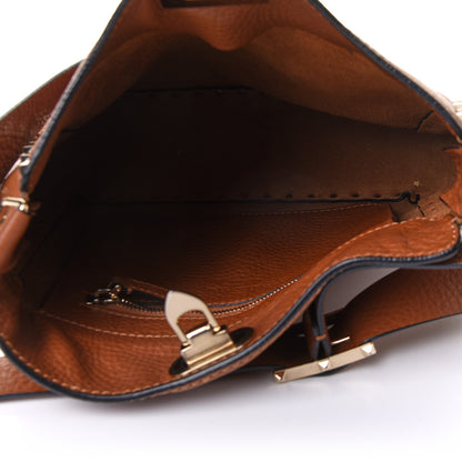 Valentino Garavani Pebbled Calfskin Small Rockstud Flip-Lock Messenger Bag Light Cuir 4 of 10