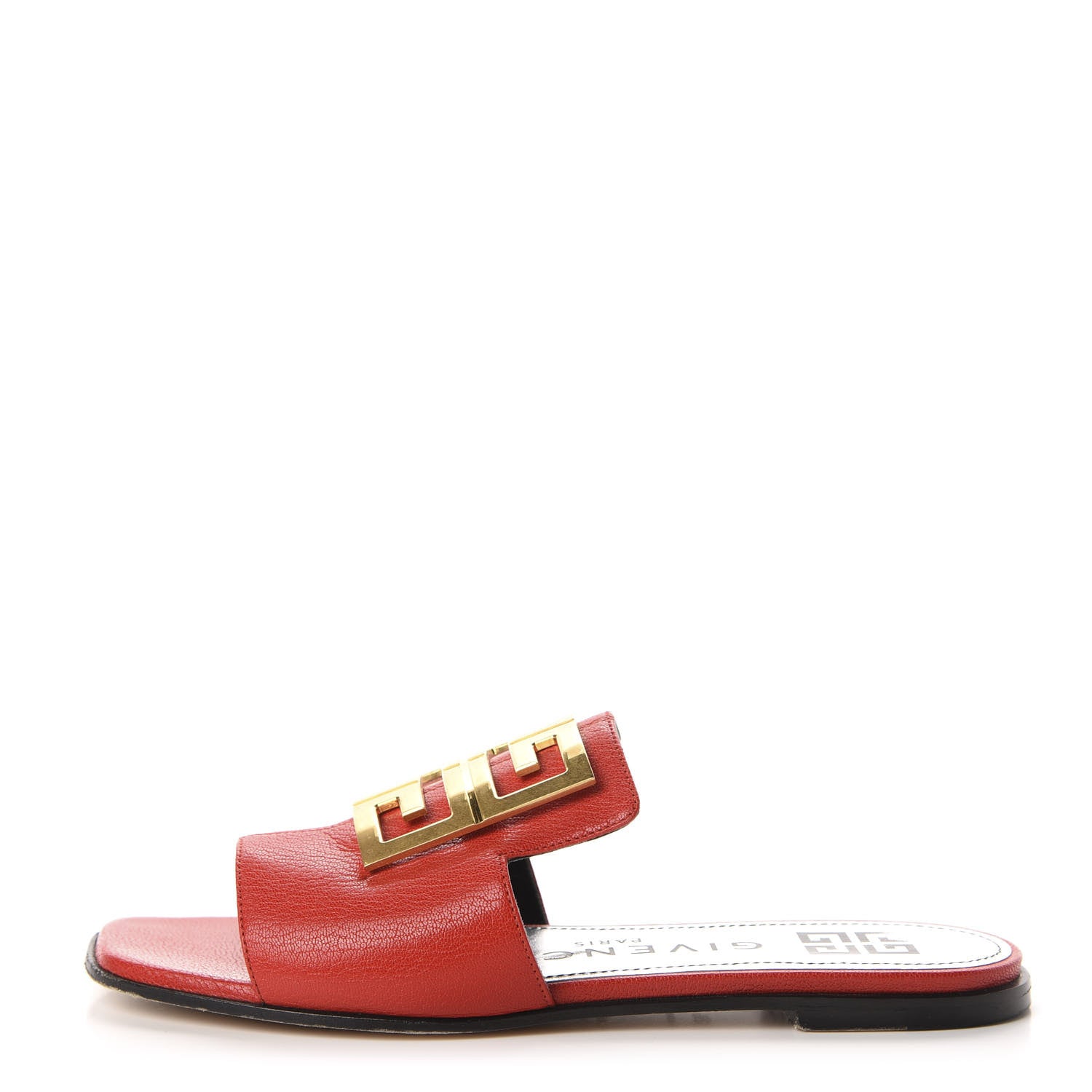 Givenchy Goatskin 4G Flat Sandals 35.5 Red 1 of 11
