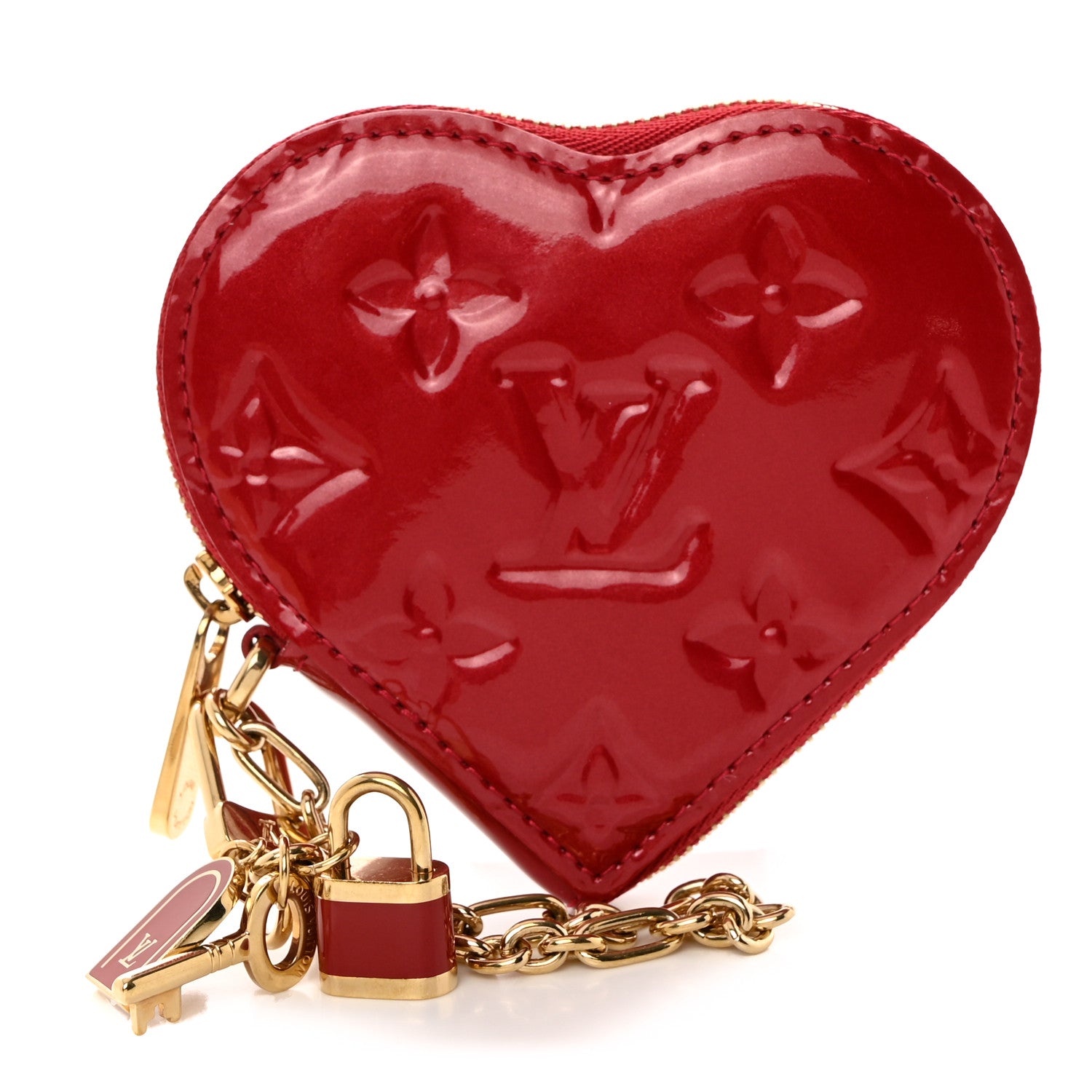 Louis Vuitton Vernis Coeur Heart Coin Purse Pomme D'Amour 1 of 7