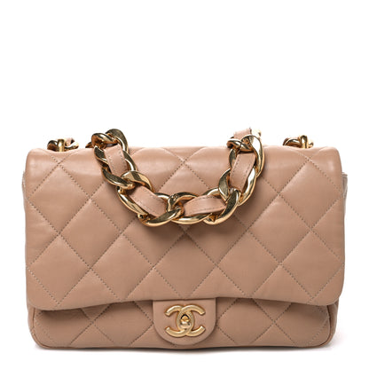 Chanel Lambskin Quilted Large CC Funky Town Flap Beige 1 of 10