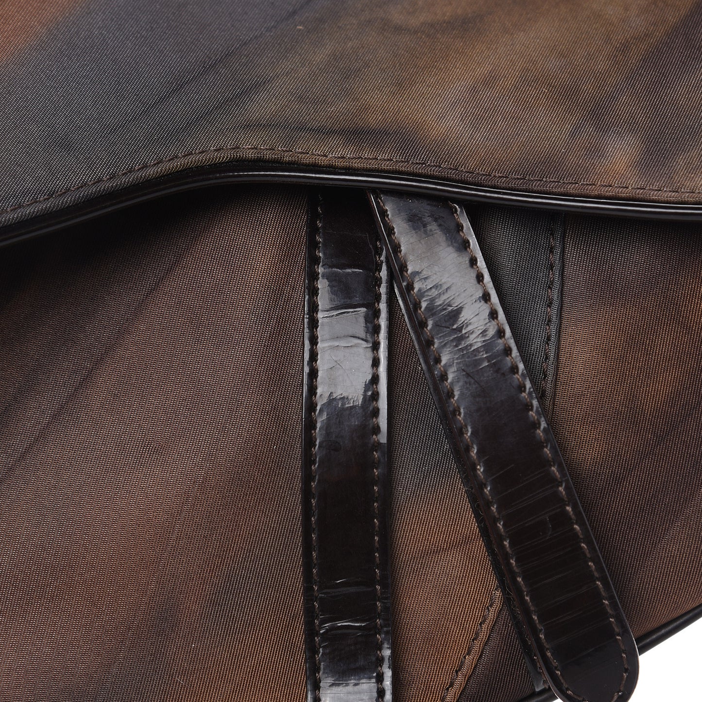 Satin Saddle Bag Brown Multicolor