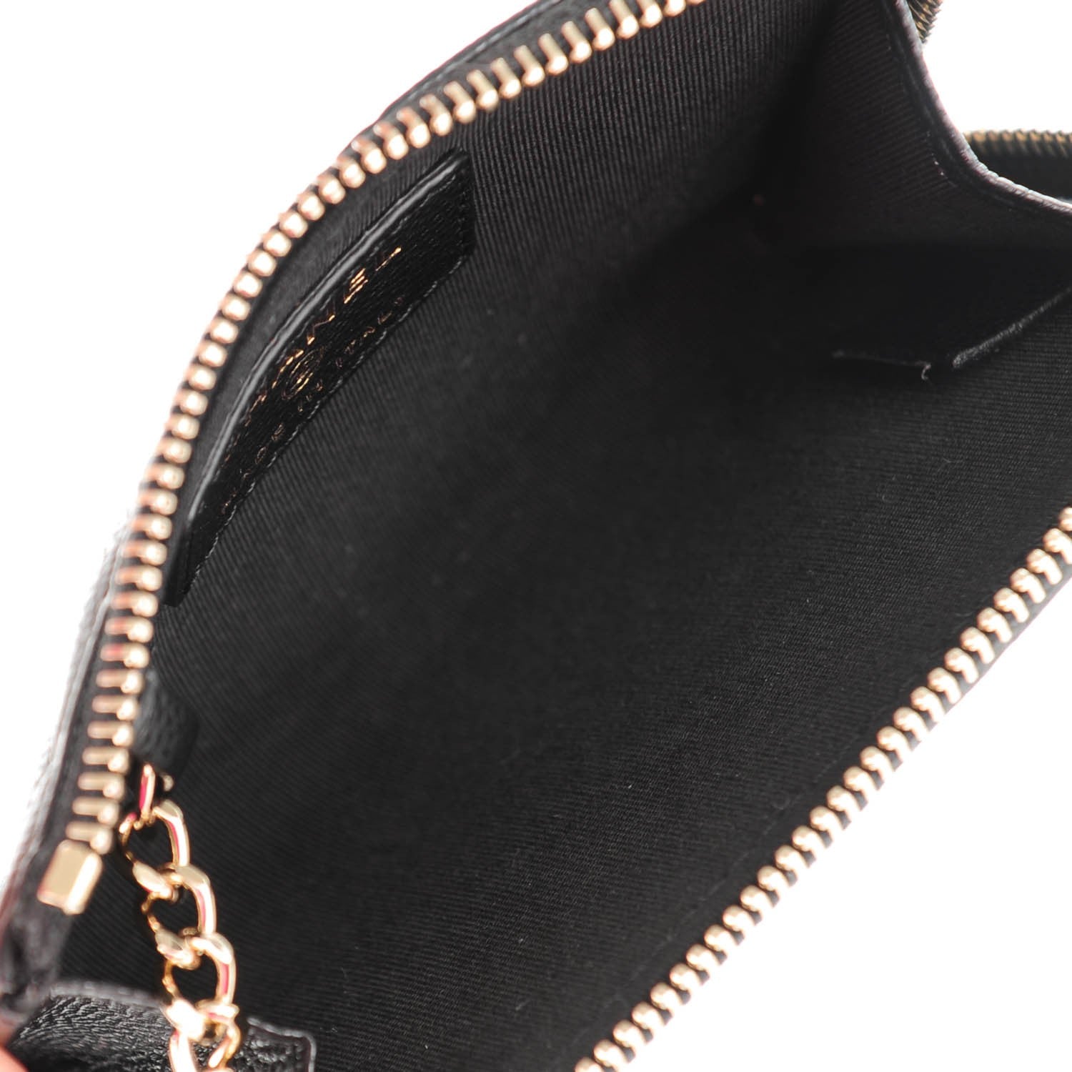 Chanel Caviar Camellia Embossed Key Holder Case Black 5 of 7
