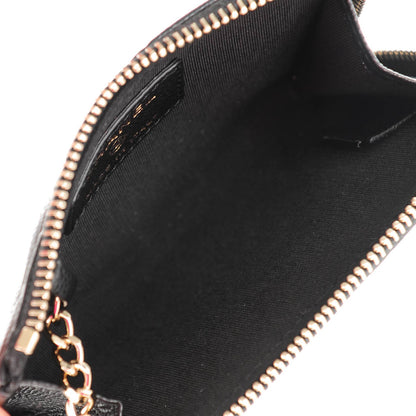 Chanel Caviar Camellia Embossed Key Holder Case Black 5 of 7