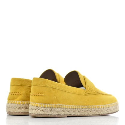 Hermes Suede Goatskin Womens Trip Espadrilles 38 Jaune Citron 4 of 18
