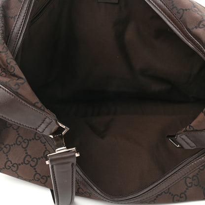 Gucci Nylon Monogram Extra Large Hobo Dark Brown 5 of 12