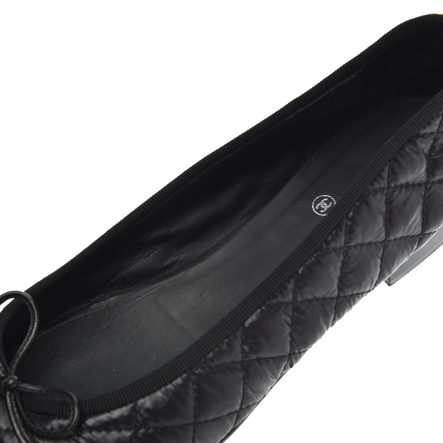 Chanel Nylon Quilted Cap Toe Ballerina Flats 41 Black 13 of 21