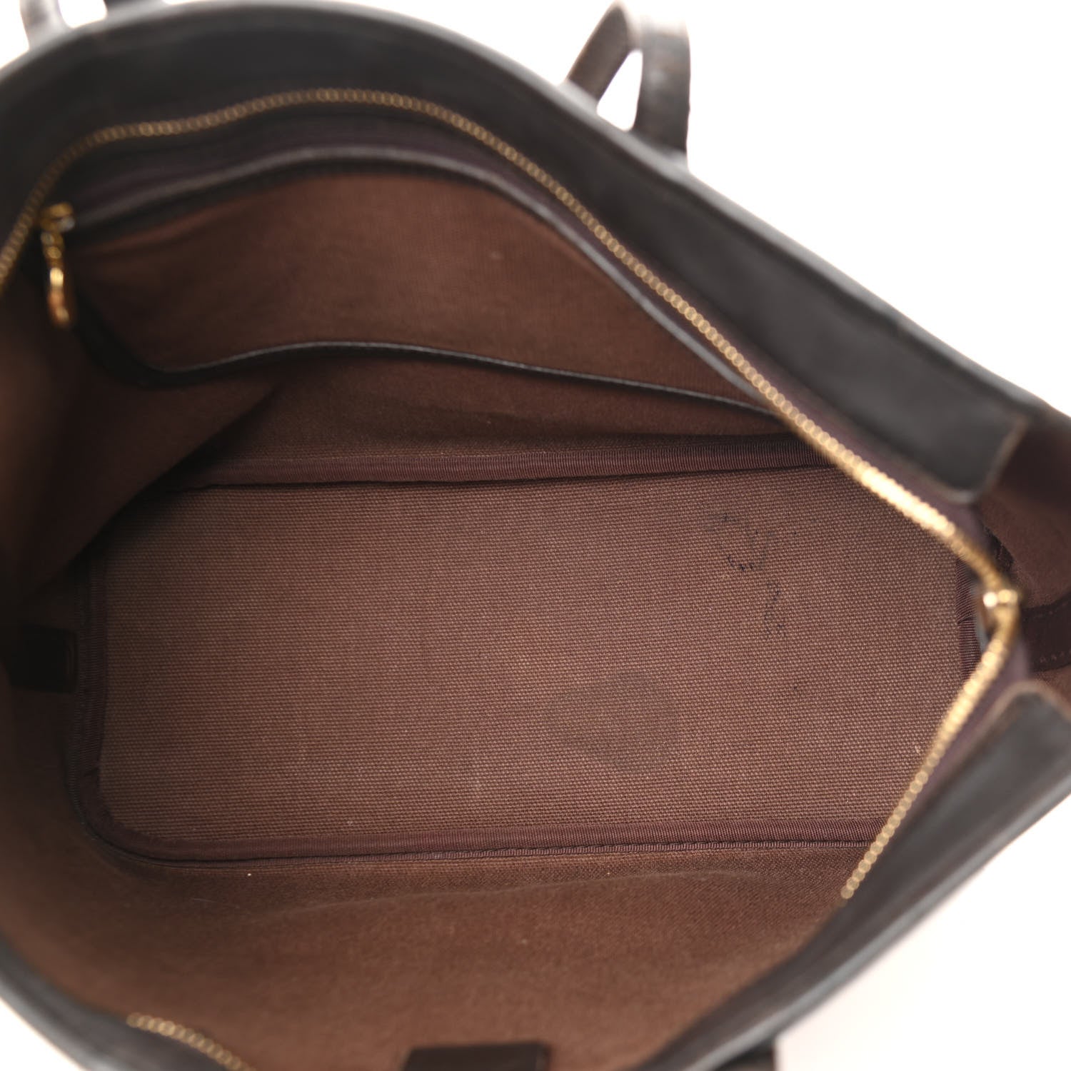 MCM Visetos Dog Bone Striped Shopper Tote Cognac 5 of 17