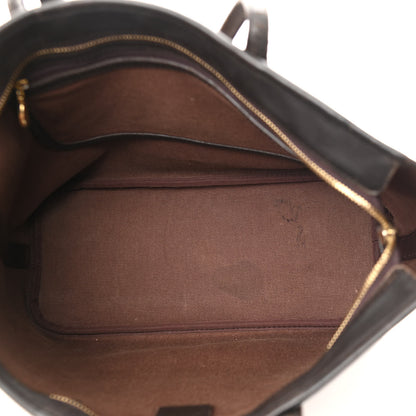 MCM Visetos Dog Bone Striped Shopper Tote Cognac 5 of 17