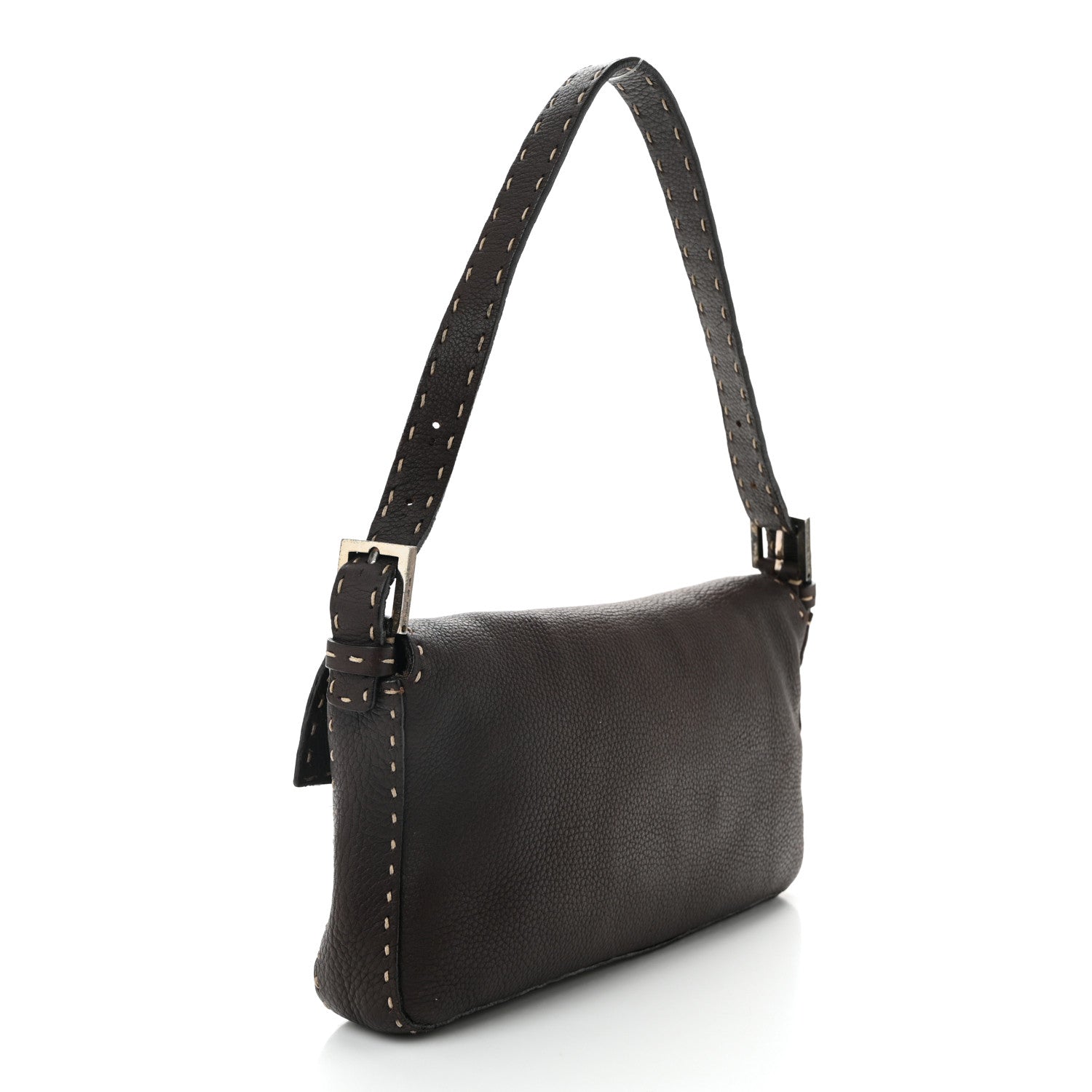 Fendi Cuoio Romano Selleria Baguette Testa di Moro 2 of 8