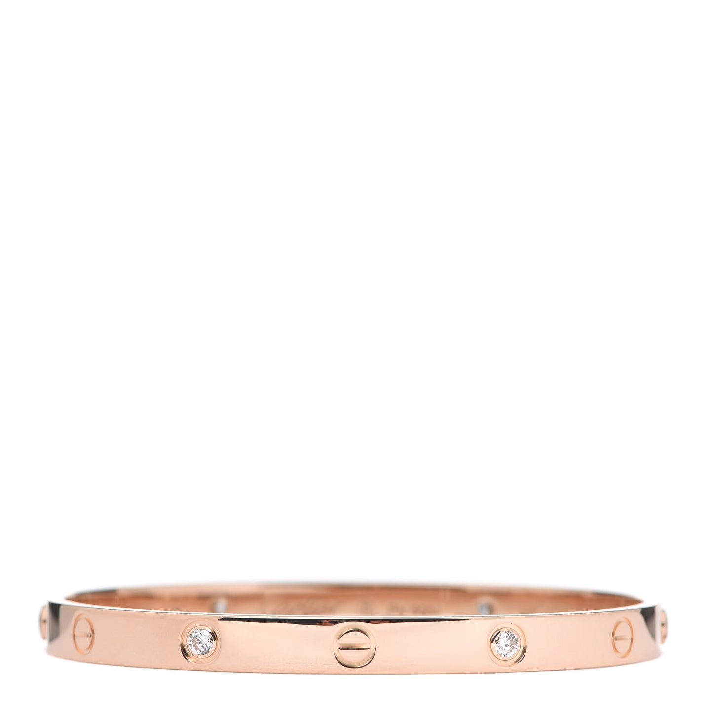 18K Pink Gold 4 Diamond LOVE Bracelet 19