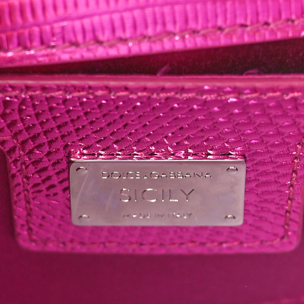 Dolce & Gabbana Crystal Small Miss Sicily Satchel Bouganville Fuchsia 6 of 8