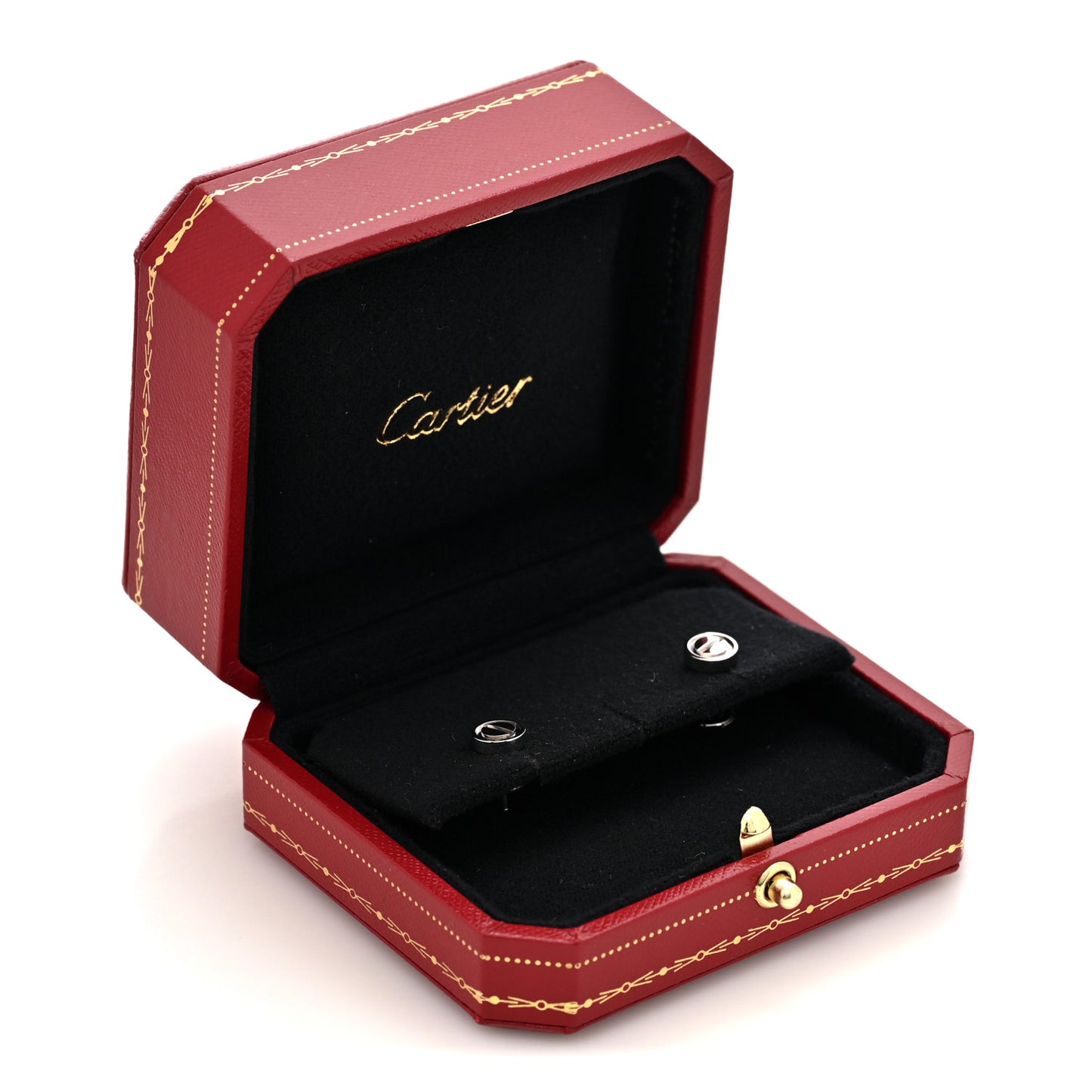 18K White Gold LOVE Earrings
