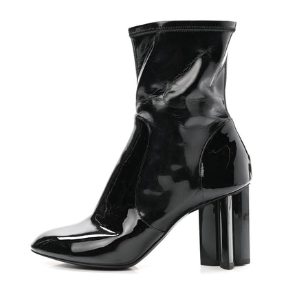 Louis Vuitton Patent Silhouette Ankle Boots 38.5 Black 1 of 10