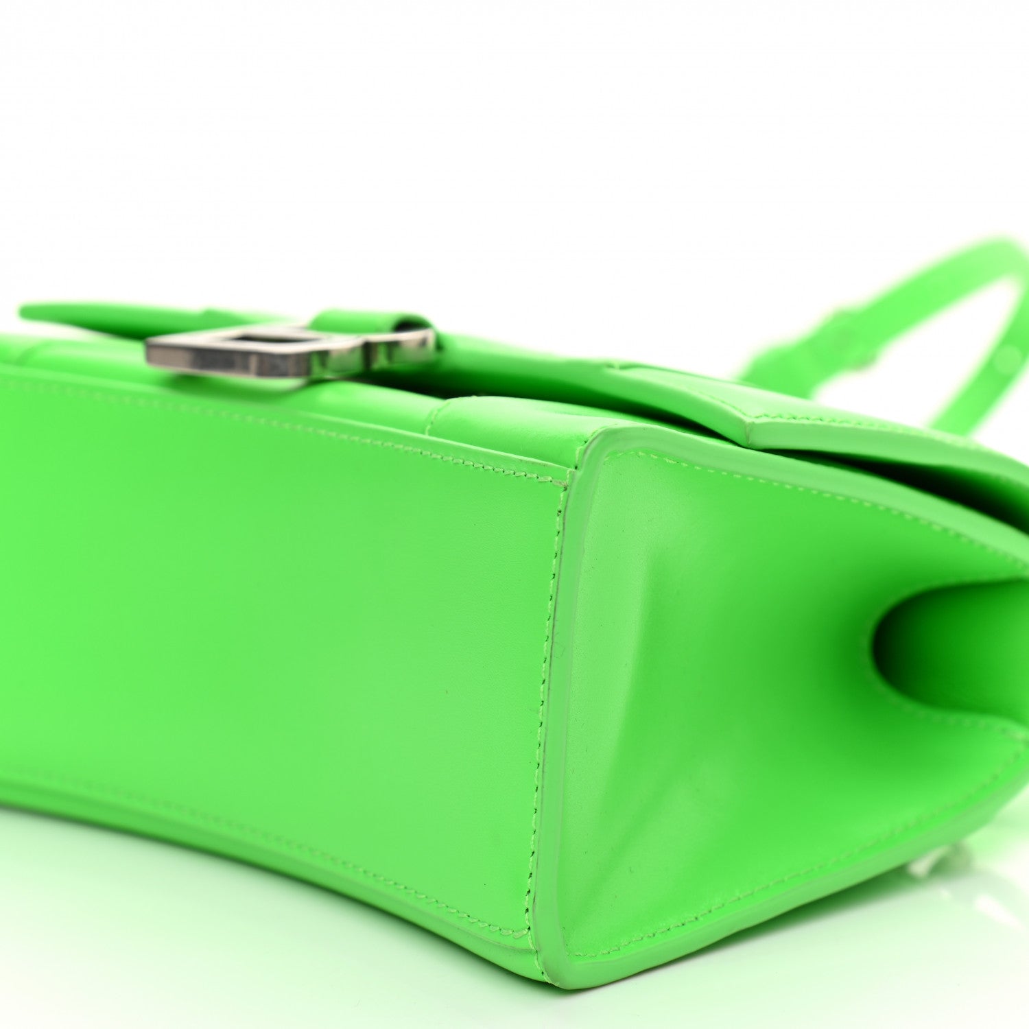 Balenciaga Shiny Box Calfskin Hourglass Top Handle Bag XS Fluo Green 11 of 15