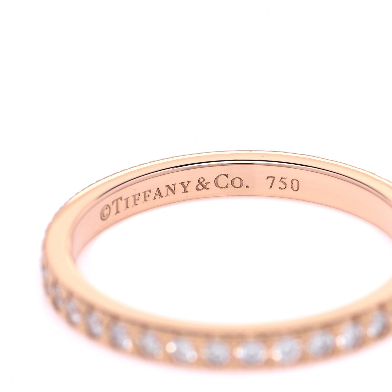 Tiffany 18K Rose Gold Diamond .36ctw Soleste Full Eternity Band Ring 52 6 4 of 4