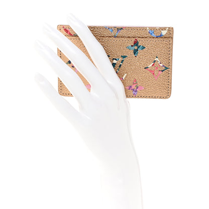 Louis Vuitton Metallic Monogram LV Garden Card Holder Gold 2 of 9