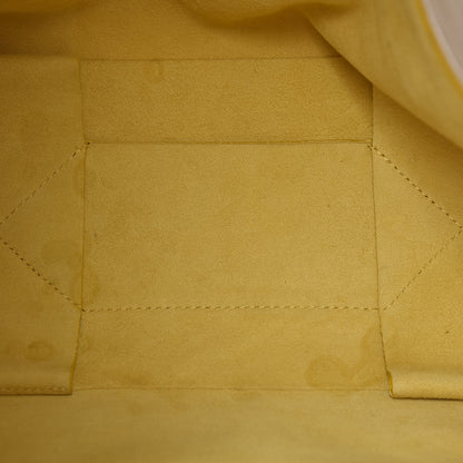 Celine Lambskin Vertical Bi-Cabas White Sun Yellow 9 of 29