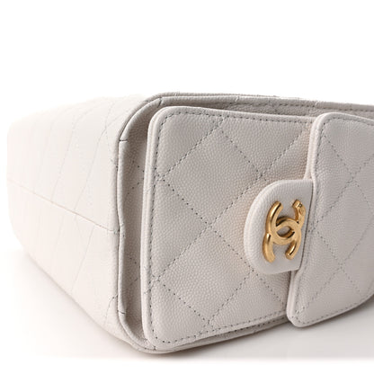 Chanel Caviar Quilted Mini Chanel 25 Handbag White White 10 of 11