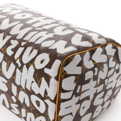 Louis Vuitton Monogram Graffiti Speedy 30 Silver 14 of 16