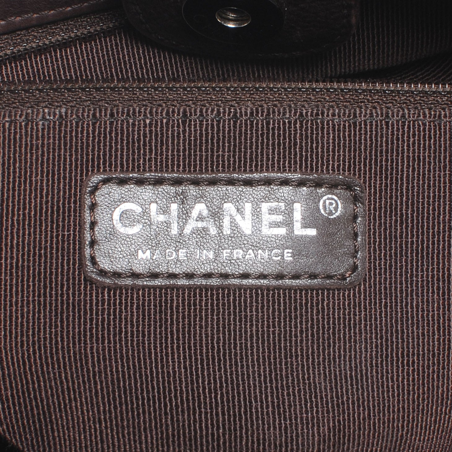Chanel Calfskin Petit Shopping Tote PST Dark Brown 6 of 8