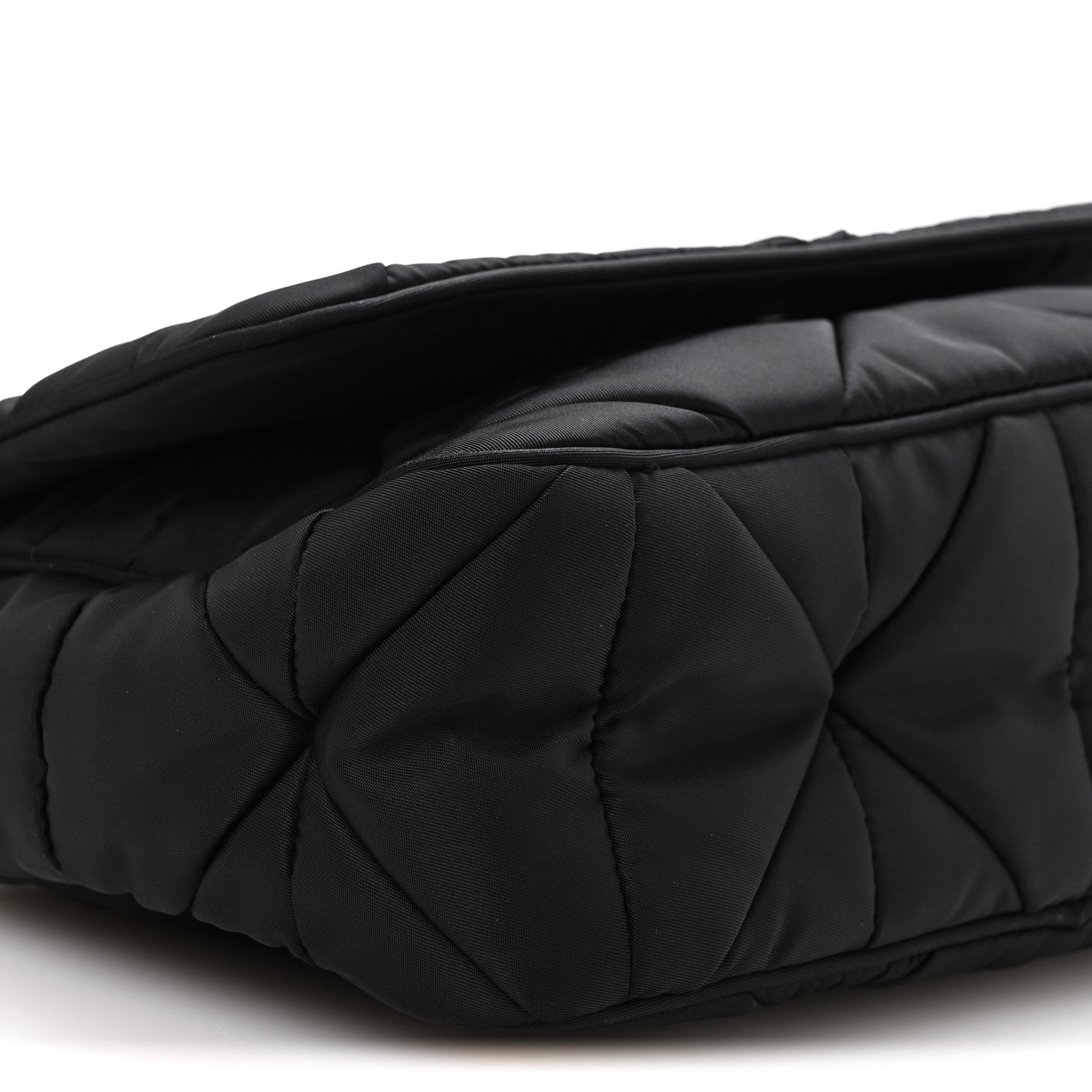 Prada Re-Nylon Quilted Padded Flap Shoulder Bag Black 10 of 11