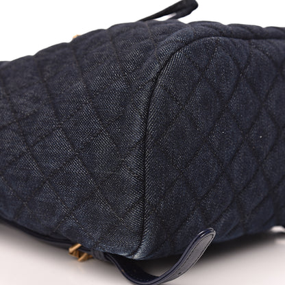 Chanel Washed Denim Quilted Small Urban Spirit Backpack Dark Blue 8 of 10