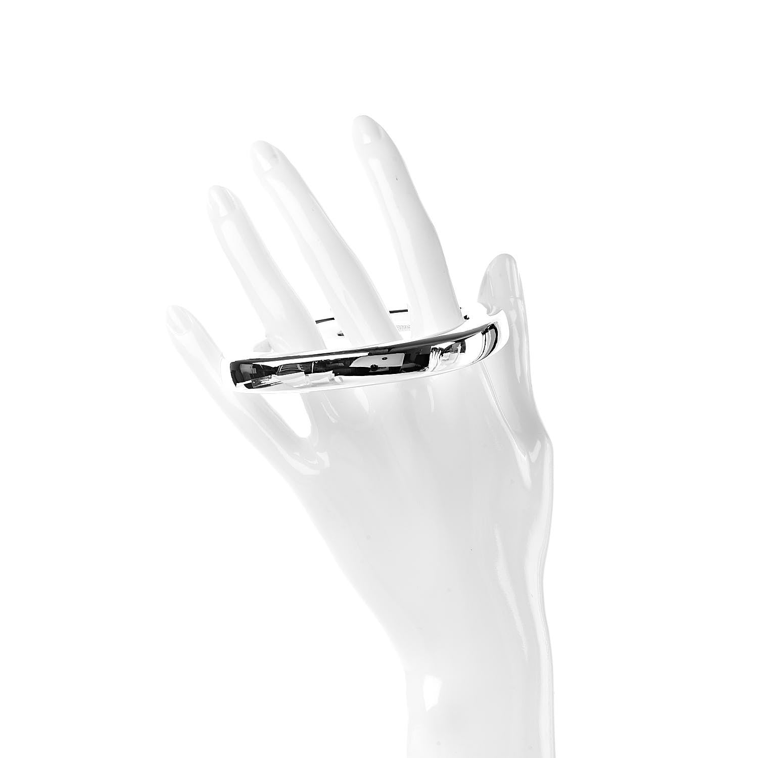 Hermes Sterling Silver Square Bangle Bracelet SH 2 of 5
