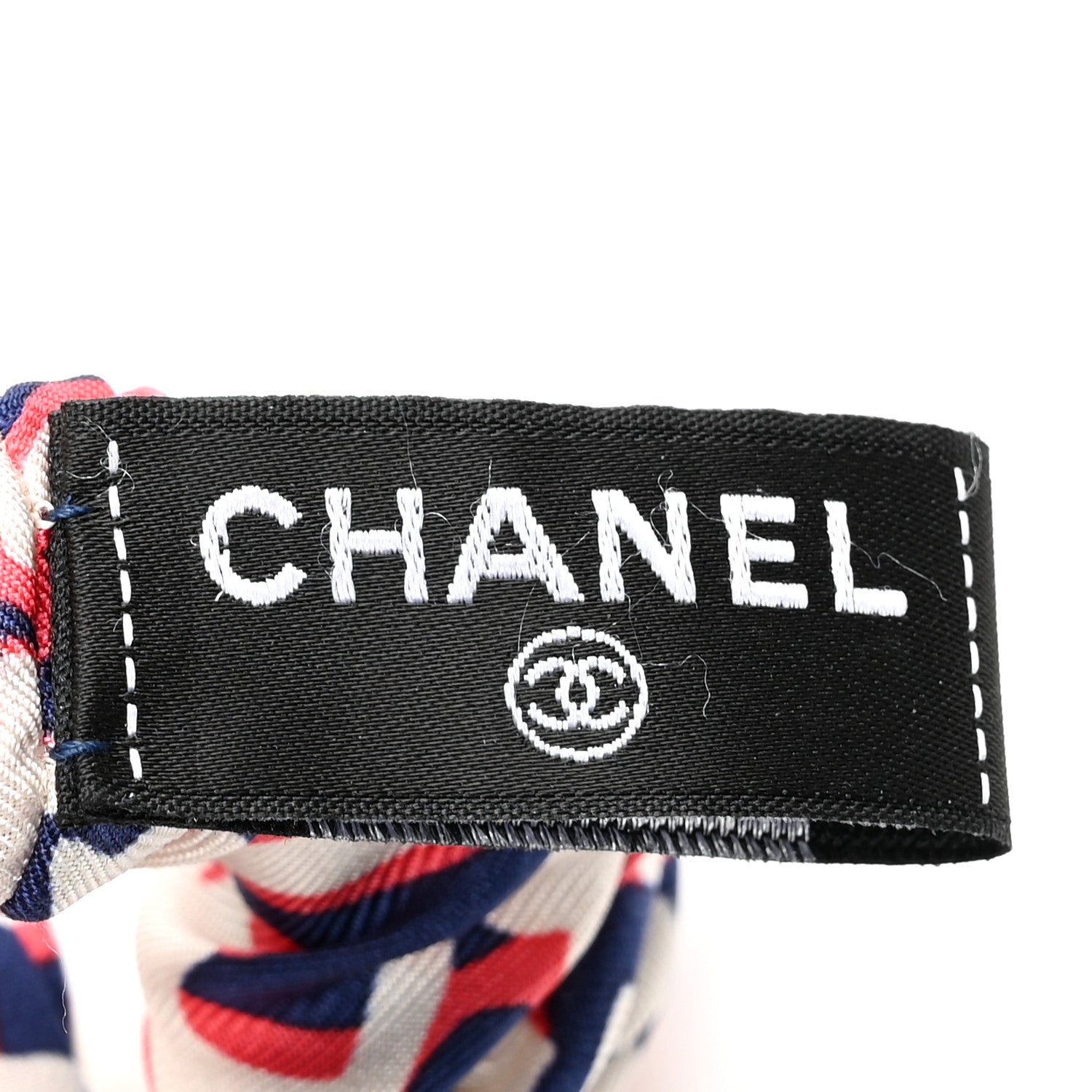 Chanel Silk CC Twilly Hair Tie Blue Multicolor 3 of 4