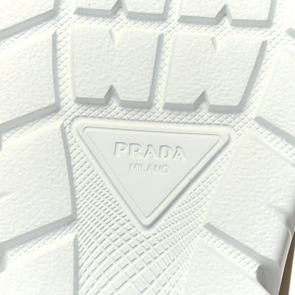 Prada Re-Nylon Gabardine Rubber Triangle Logo Quilted Mens Rush Piuma 50mm Mid Sneakers 39.5 Deserto 7 of 10