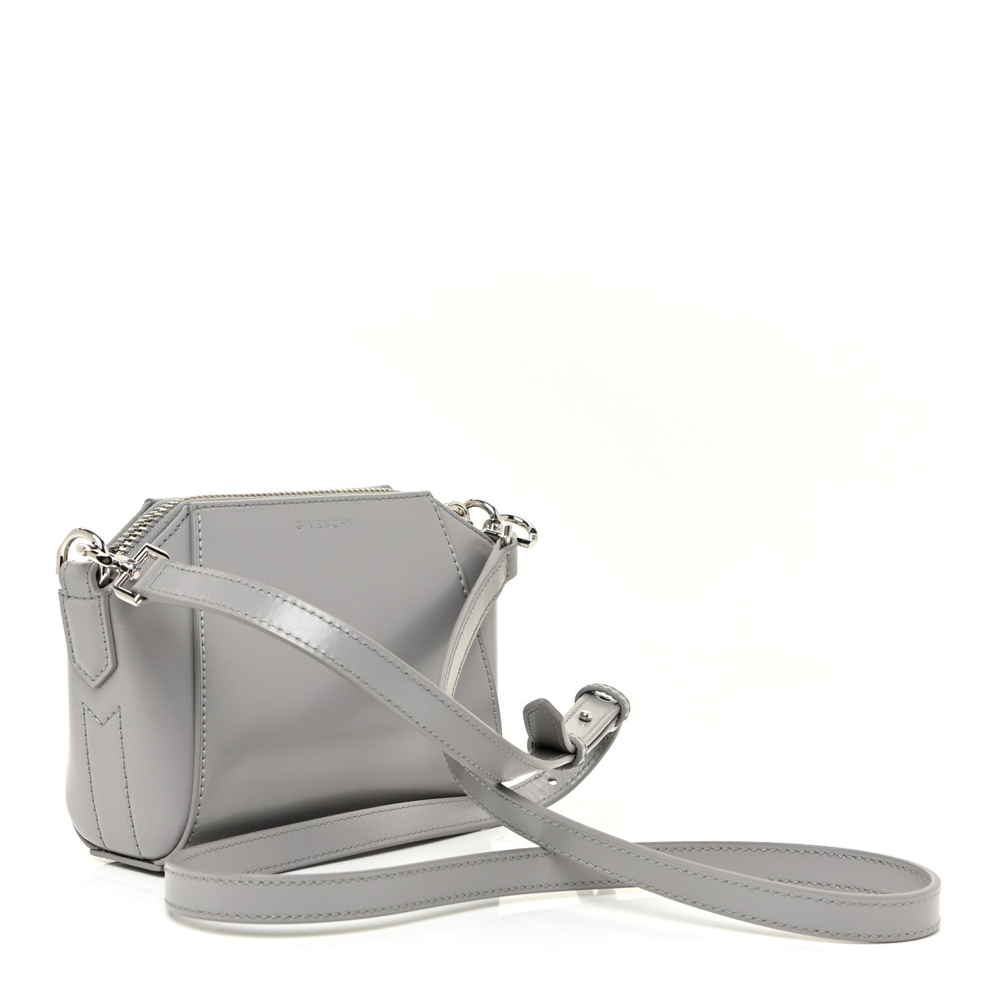 Sugar Goatskin Nano Antigona Pearl Grey