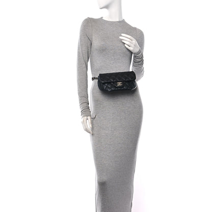 Chanel Calfskin Quilted CC Uniform Flap Belt Bag Black 2 of 10