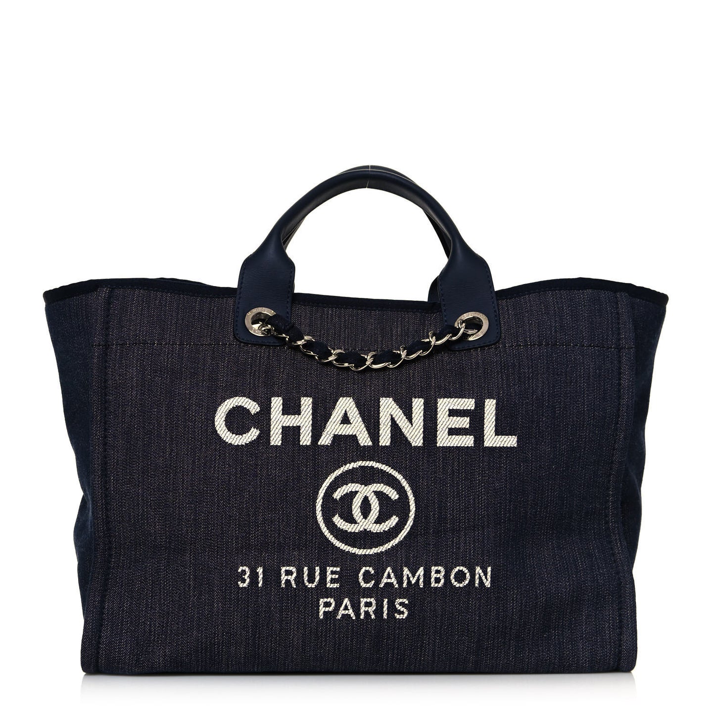 Denim Medium Deauville Tote Dark Blue
