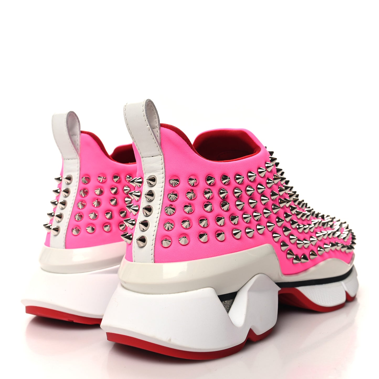 Neoprene Spike Sock Donna Flat Sneakers 37.5 Rose Fluo