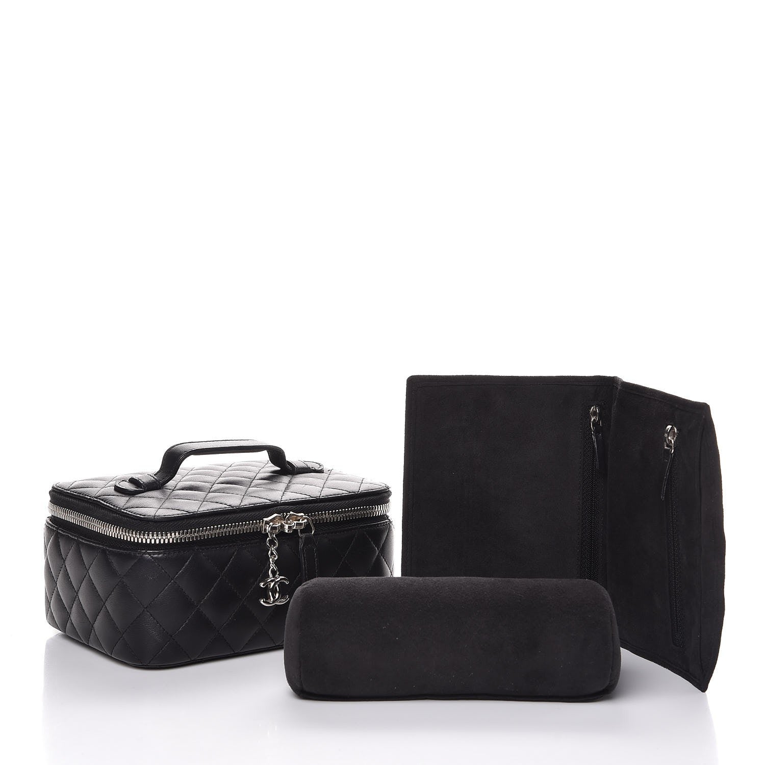 Chanel Lambskin Quilted Jewelry Case Black 8 of 8