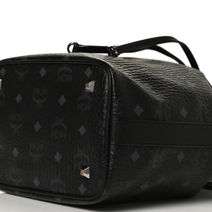 MCM Visetos Small Essential Drawstring Bucket Bag Black 11 of 13