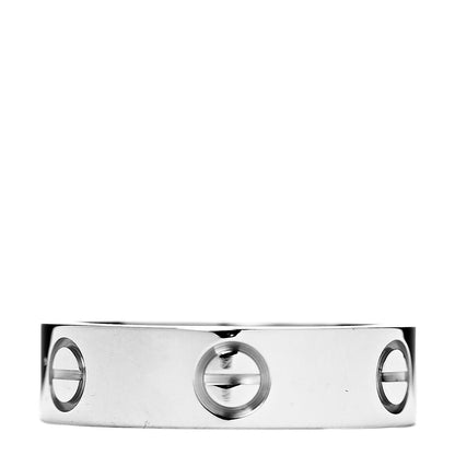 Cartier 18K White Gold 5.5mm LOVE Ring 55 7.25 3 of 4