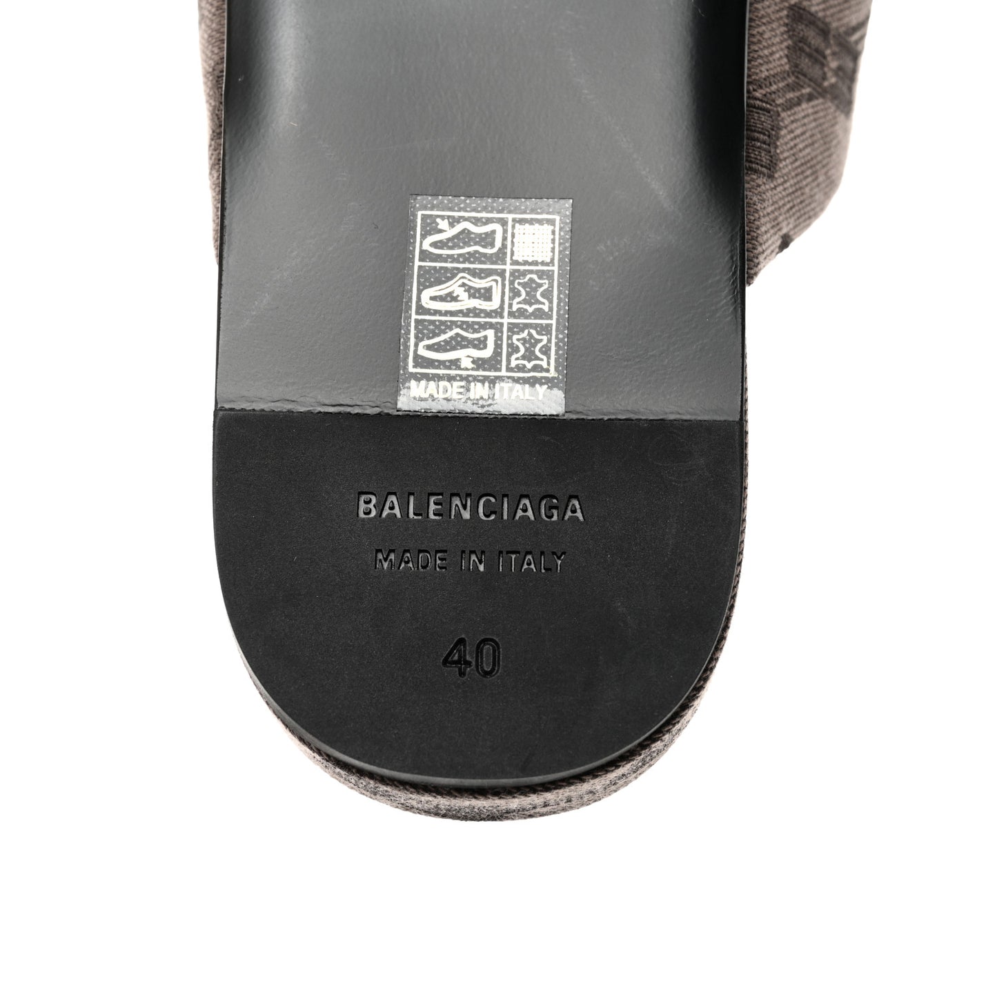 Jacquard BB Monogram Mens Cosy Mules 40 Dark Mink Grey Dark Brown