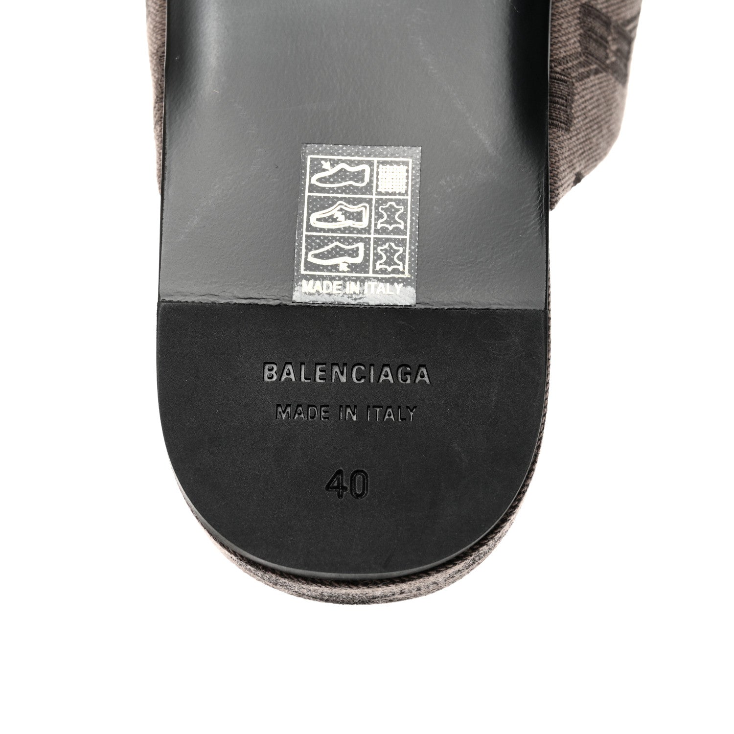 Balenciaga Jacquard BB Monogram Mens Cosy Mules 40 Dark Mink Grey Dark Brown 8 of 9