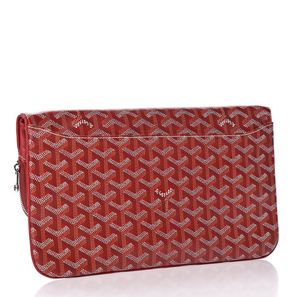 Goyard Goyardine Sainte Marie Soft Clutch Red 3 of 8