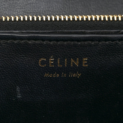 Celine Snakeskin Medium Classic Box Flap Bag Black 6 of 13