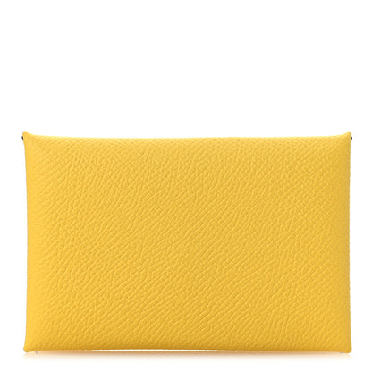 Hermes Epsom Calvi Card Case Sun 1 of 8