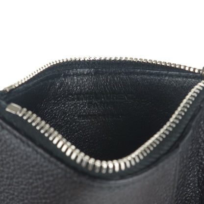 Saint Laurent Grained Calfskin 5 Fragments Zip Pouch Card Holder Black 6 of 7